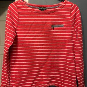 Vintage Ralph Lauren Jeans Co Red & White Striped Long Sleeve Top – S